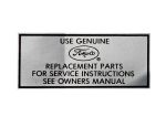 Service Decal 64-65 Air Cleaner
