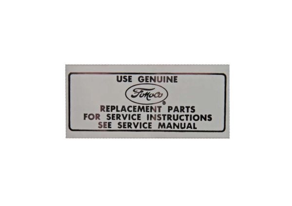Air Cleaner Service Decal 66-73