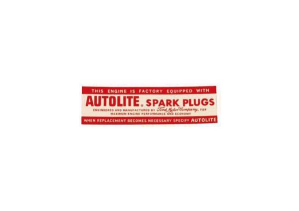 Air Cleaner Decal 'Autolite Spark Plugs' V8