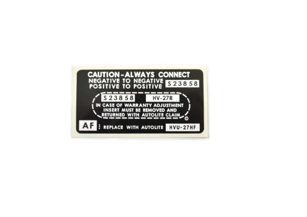 Autolite Battery Warranty 69-71